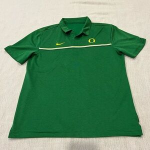 Nike Oregon Ducks Green Polo with Yellow Accents